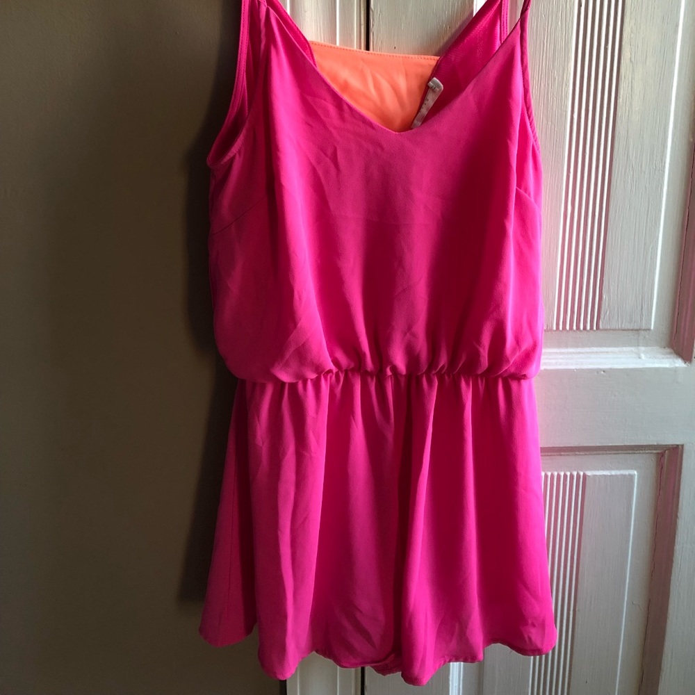 LUSH Romper with peach back detail